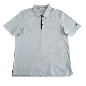 Adidas Golf Polo Shirt, heathered gray, men's large